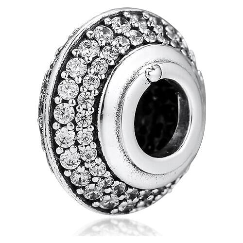 CKK Fits Pandora Bracelet Sparkling Pave Beads For Jewelry Making Charms Sterling Silver 925 Original Bead Charm Kralen