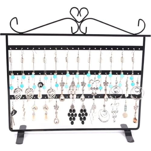 72 Holes Earrings Ear Studs Display Rack Stand Jewelry Organizer Holder Bracket