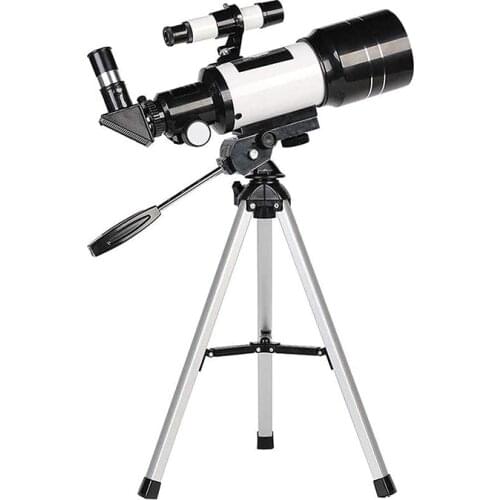 F300 Astronomical Telescope,70mm Aperture,300mm Focal Length Astronomical Refraction Monocular,with Mobile Phone Holder