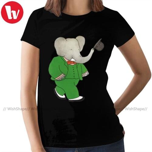 Elephant T-Shirt Babar Elephante T Shirt XXL Purple Women tshirt 100 Cotton O Neck Summer Ladies Tee Shirt