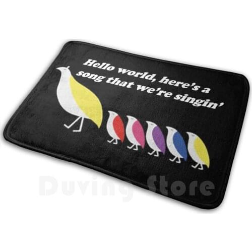 Hello World Partridge Family Fan Art Mat Rug Carpet Anti-Slip Floor Mats Bedroom Partridgefamily Partridgefam 70S 60S Retro