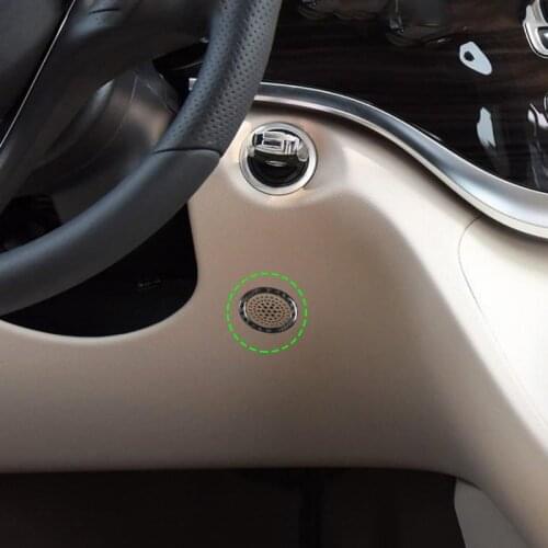 Carbon Fiber Car Door Speaker Hole Ring Cover Sticker Trim For Mercedes Benz V Class V250 V260 2015 2016 2017 2018 2019 2020