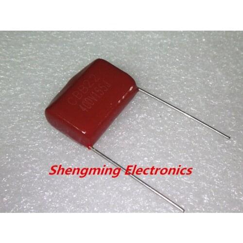 50pcs 400V 155J 1.5uF P=20MM CBB Capacitor