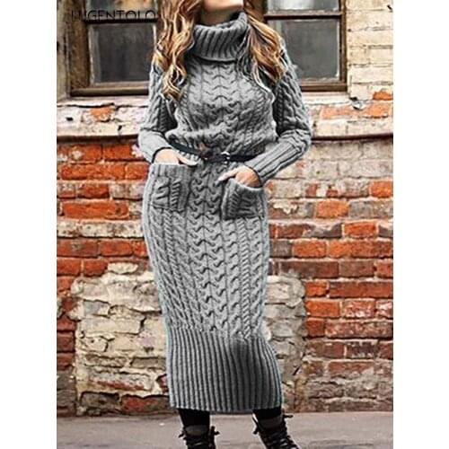Lugentolo Fashionable Knitted Dresses