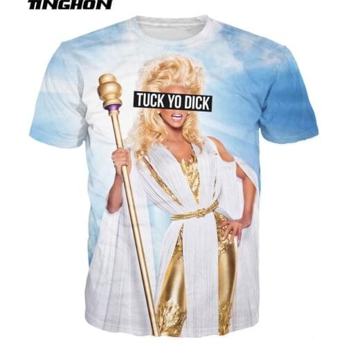 Fashion T-shirt Tuck Yo Dick RuPaul T-Shirt Women Men Tops Fashion Clothing tees Casual t shirt XS-4XL 5XL 6XL 7XL