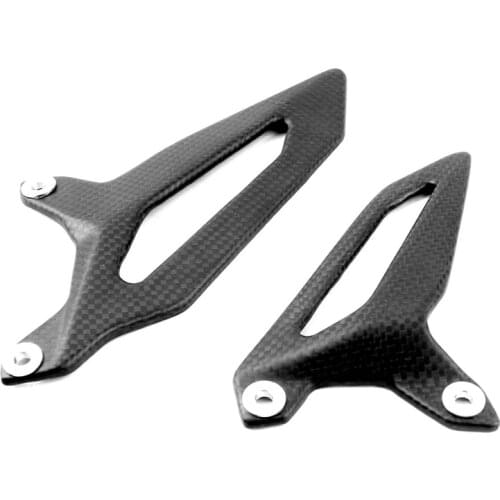 Carbon Fiber Motorcycle Accessories Heel Guard Rearset Plate Foot Peg Protector for Ducati 899 959 1199 1199R 1299 Panigale