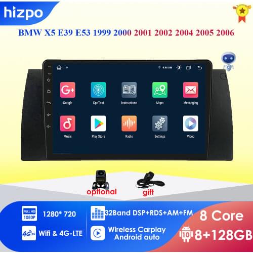 9 inch Android 10 Car Radio Multimidia Video Player GPS For BMW E39 E53 M3 X5 no 2 din 2din dvd autoradio Navigation WIFI 4G LTE