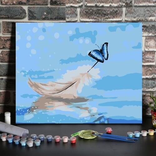 Oil Paint By Numbers Paintings DIY Coloring By Number Canvas Painting Kits for Adults Kids Beginner 16 x 20 Inch