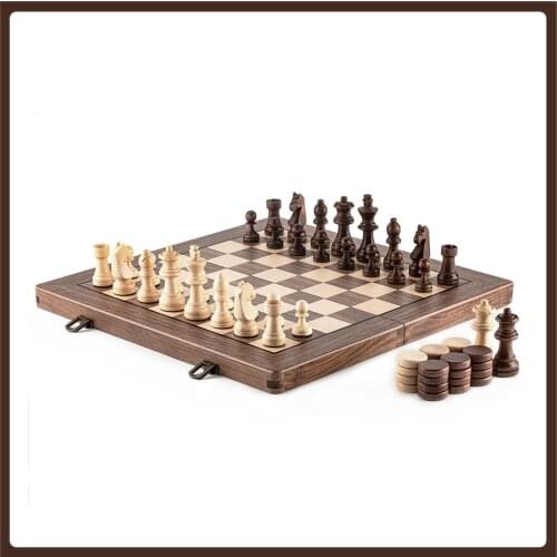 Staunton Chess Set Luxury Wood Original Chess Pieces Professional Retro Classic Stratego Board Games Ajedrez Childrens Day Gift