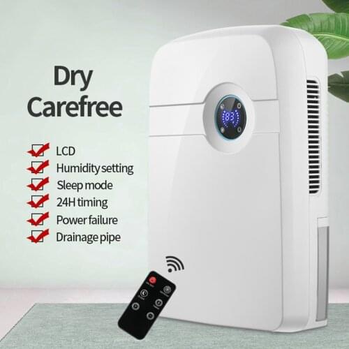 Home Dehumidifier Moisture Absorber Household Mute Bedroom Basement 2.5L Water Tank Air Dehumidification