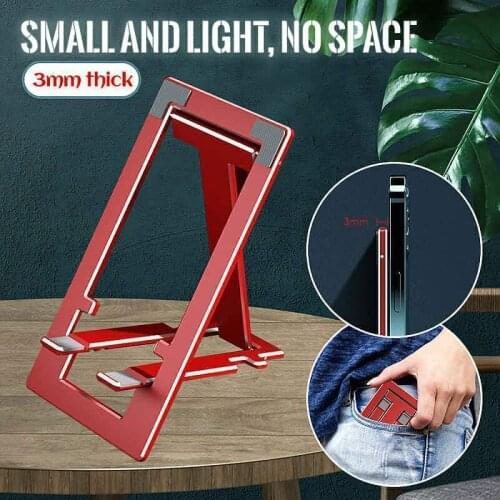 Adjustable Aluminum Stand for Mobile Phone Tablet Foldable Portable Desk Holder for Smartphone Phone Stand(Multi Color)