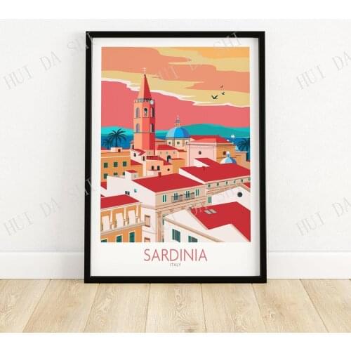 Sardinia Print | Italy Travel Poster | Wall Art | Travel Poster | Artwork | Art Print Gift Idea