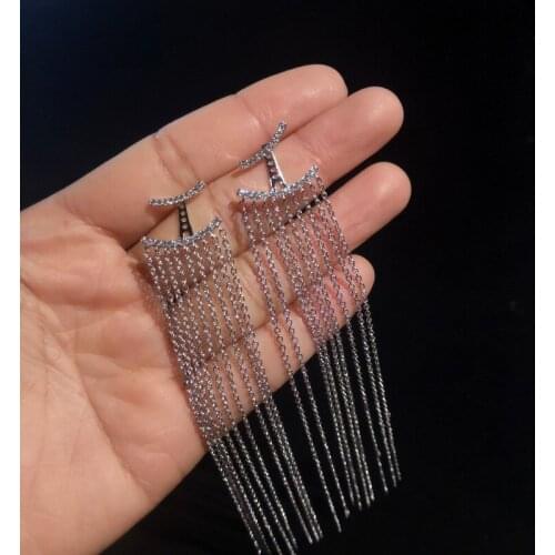 2021 New Trend Long Tassel Earrings For Women Party Gift High Quality Female Large Unusual Earrings