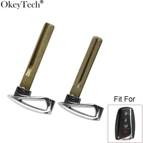 OkeyTech Smart Card Insert Small Key For Hyundai Genesis 2013-2015 Santa Fe Equus Azera Remote Groove Blade Replacement Car Key