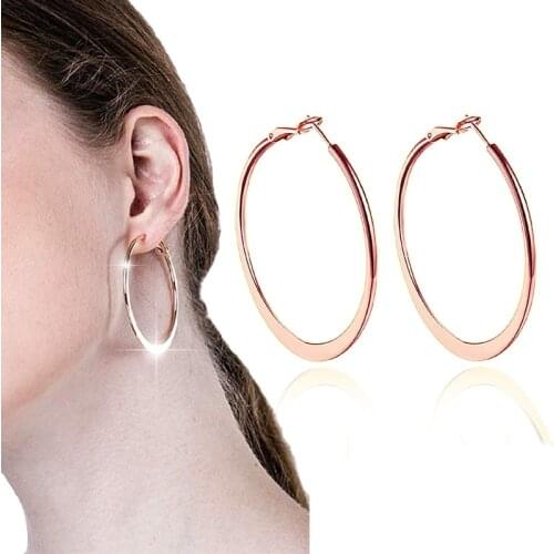 Fashion Womens Earrings Alloy Siver Rose Gold Dangle Studs Earring