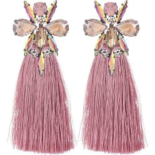 ZHINI New Elegant Crystal Earrings Gem Stone Resin Drop Earrings for Women Bohemian Style Personality Party Jewelry Gift