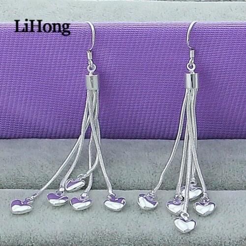 925 Sterling Silver Earrings Fashion Love Snake Bone Earrings 925 Sterling Silver Women Earrings Charm Jewelry Wedding Wedding
