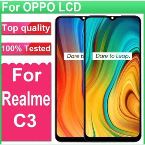 100% Tested 6.5" Display For OPPO Realme C3 LCD Display Touch screen Digitizer Assembly For Realme C3 RMX2027 LCD Screen