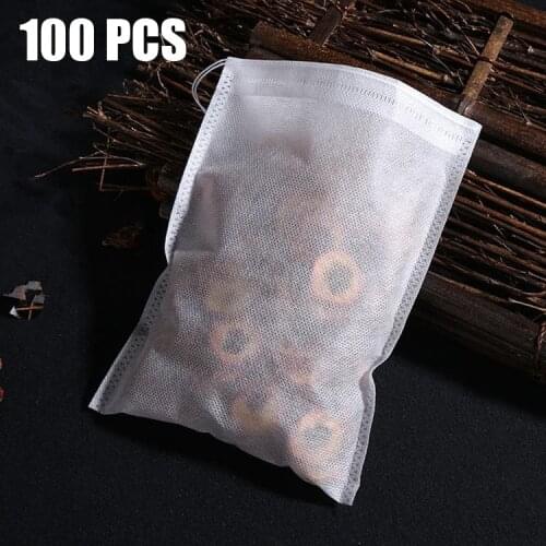 500 Pcs Disposable Tea Bags Filter Bags for Tea Infuser with String Heal Seal Food Grade Non-woven Fabric Spice Filters Tea bags