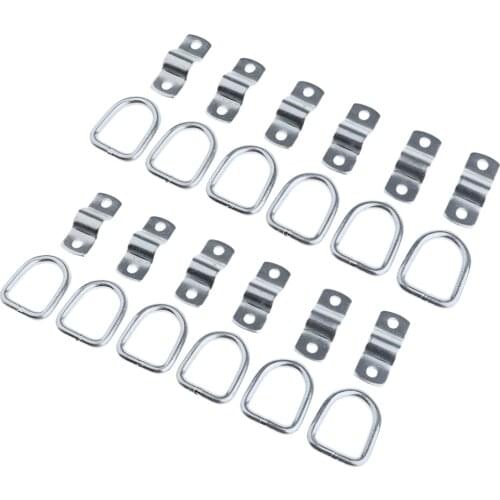 12 D-Rings, 1.42x1.81 In Steel Tie-Down Anchors For Trucks Trailer D Ring