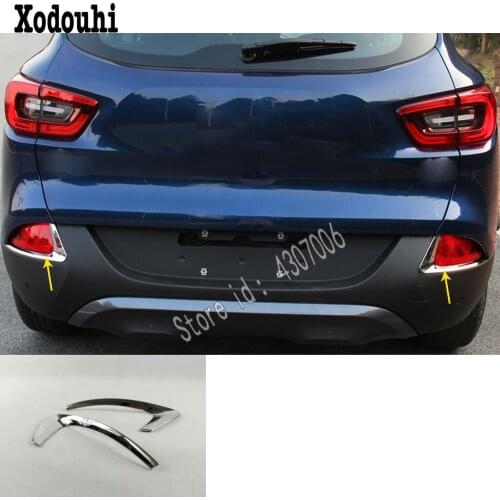 For Renault Kadjar 2016 2017 2018 2019 Car Sticker Styling Detector Trim Back Tail Rear Fog Light Lamp Frame Parts Cover 2pcs