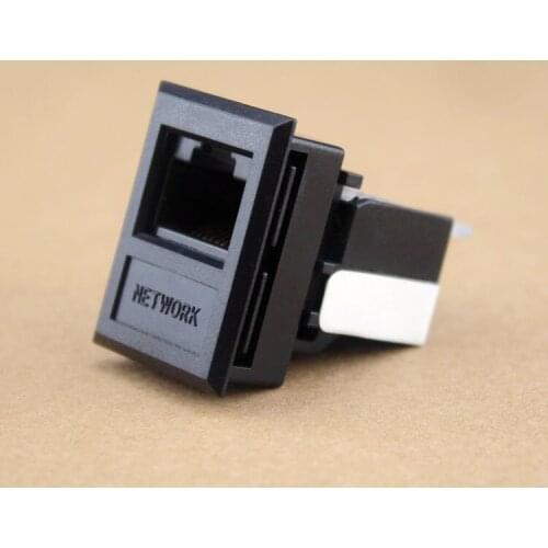 5PCS/10PCS Black Network Module RJ45 Cat5E Connector Information socket Computer Outlet Cable Adapter