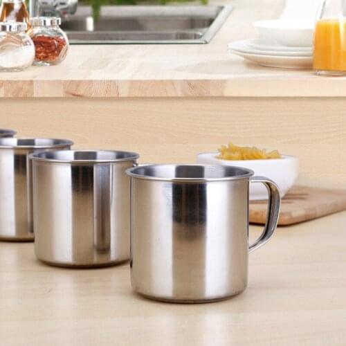 6pcs Outdoor Camping Hiking Tea Mug Cup Stainless Steel Coffee Cup