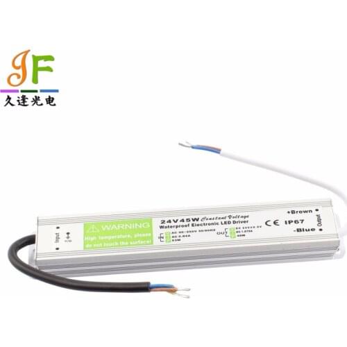 DC 24V 45W LED Power Supply adapter AC110V-260V IP67 Waterproof Electronic LED Driver Transformer for LED Light Strips