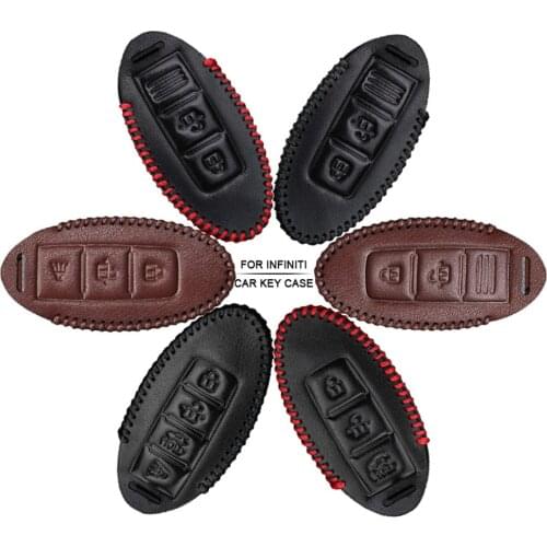 Car Accessories Key Cover Case For Infiniti Q50 FX35 FX FX37 G37 G35 QX70 G35 Hand-woven Smoky Grey Metal Keyring Keychain