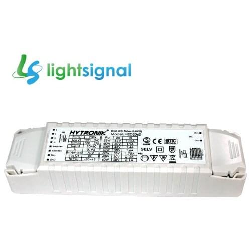 60W DALI dimmable LED driver LED power supply with DIP selectable current 1~2A DALI & switch dimming