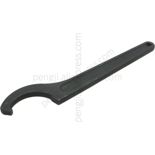 C Hook Spanner Wrench Collet Chuck for 68-72mm Round Nut, Black Adjustable Hook Wrench Tool Steel Key Hand Tools for Nuts Bolts