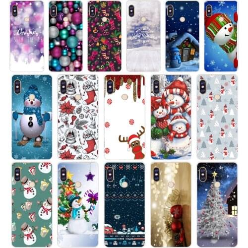281H Snow Christmas Ball new Year gift Soft Silicone Tpu Cover phone Case for xiaomi redmi 6 pro 5 plus note 6 pro 4 4x mi 8