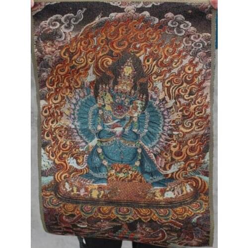 Chinese collection the Thangka embroidery buddha diagram