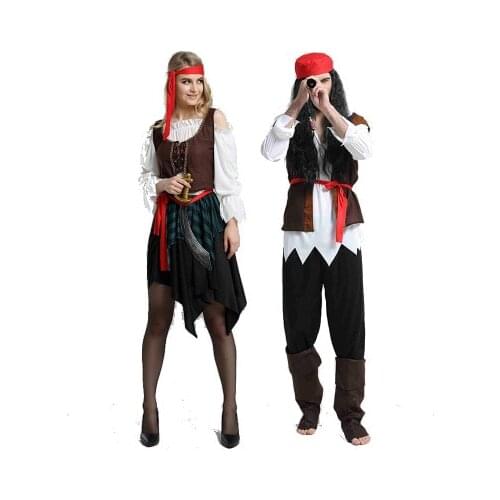 Captain pirates Caribbean costume pirates costume adult Pirates cosplay costumes women men Pirate dress