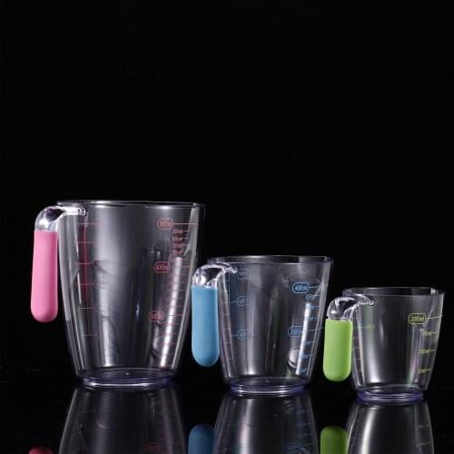 Kitchen Cooking Accessory Baking Graduated Measuring Cups Stackable Hard Plastic Beakers Liquid Flour Measuring Jugs Containers