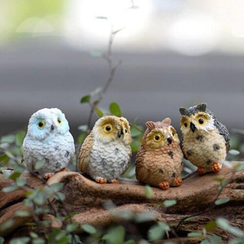 Moss micro landscape creative open foot owl desktop decoration ornaments