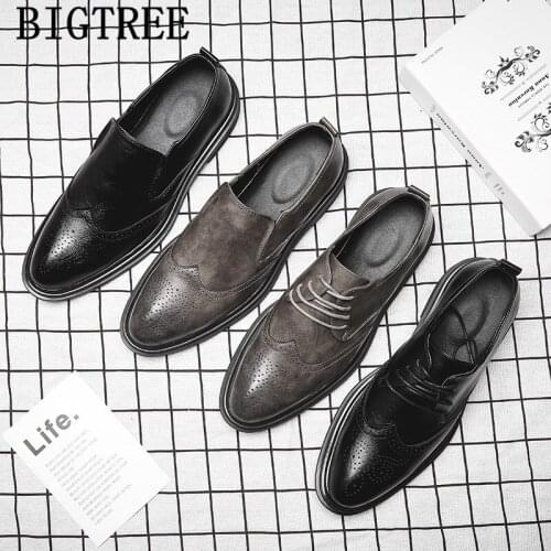 Brogues Leather Shoes Men Oxford Shoes For Men Fashion Men Corporate Shoes Chaussure Homme Mariage Sapato Social Masculino