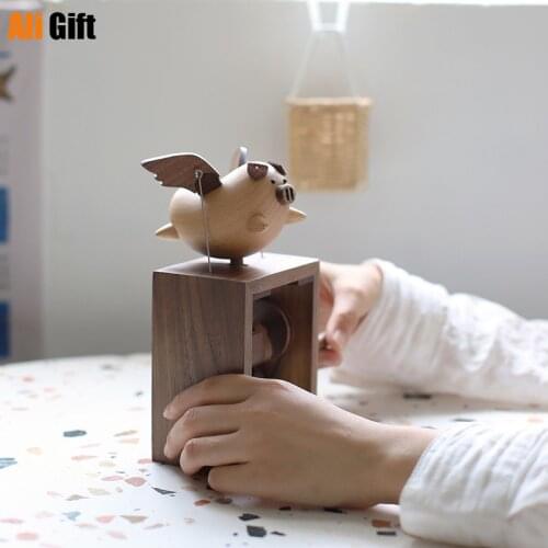 Music Box Music Flying Pig Music Box Creative Gift Box Gift Creative Anniversary Valentines Day Pig Music Box