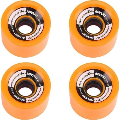 Set of 4 Wheels 70X51Mm 78A Offset Hub Solid Longboard Wheels Smooth Riding Longboarding Wheels