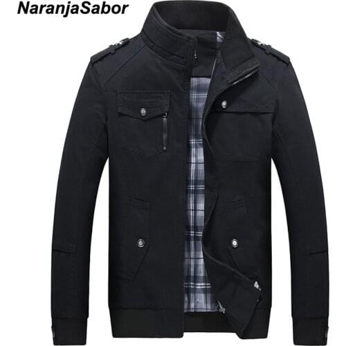 NaranjaSabor Mens Brand Clothing 2020 Spring Autumn Mens Casual Jackets Army Green Men Coats Male Windbreaker Coat Outwear 5XL