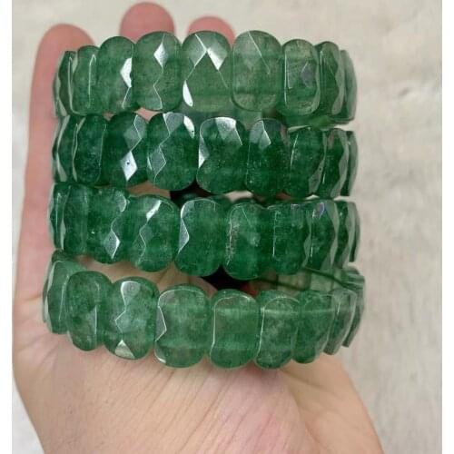 Natural green strawberry quartz bracelet natural gemstone jewelry bangle for woman for gift wholesale