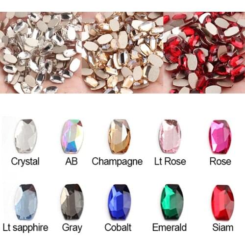 New Bread Shape 3D Rhinestones Nail Art Decorations Crystal Gems Jewelry Gold AB Shiny Stones Charm Glass DIY Design Accessories