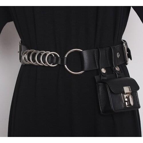 Waist Packs 2021 Nw Ins High Street Mini Girl Thick Chain Strap Shoulder Bag Belt Pockets Pouch Punk Fanny Pack