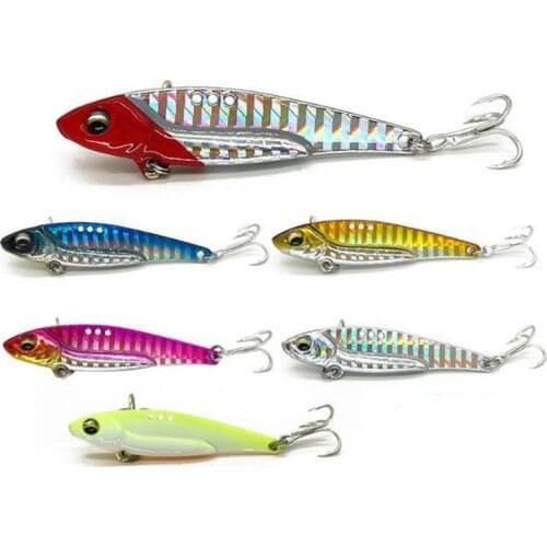 6PCS Metal VIB Sequins 7g/10g/12g/14g/18gFishing Lure Bait Vibration Spinner Spoon Lure Lifelike Hard Baits Bass Fishing Tool