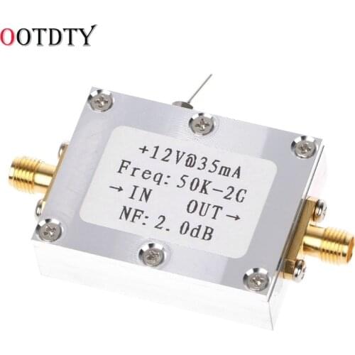 OOTDTY RF Amplifier Signal Receiver 50K-2GHZ Low Noise Amplifier RF Amplifier Broadband Low Noise Amplifier LNA Gain 31DB Gain