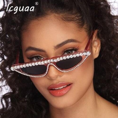 Luxury Sunglasses Diamond Cat Eye Sunglasses Womens Sunglasses Gafas De Sol Mujer UV400 Resin Plastic Adult Sunglasses