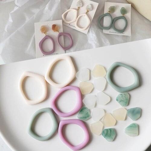 10pcs Irregular Resin Frame Earring Charm for Diy Jewelry Making Bezel Pendants Fitting Women Dangle Earring Handmade Supplier