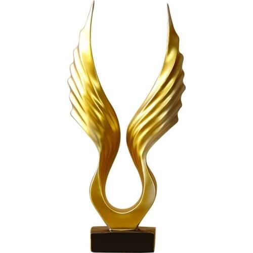 Modern Abstrac Simple Resin Angel Wings Sculpture Decoration Home Decor Wings Figurine Artware