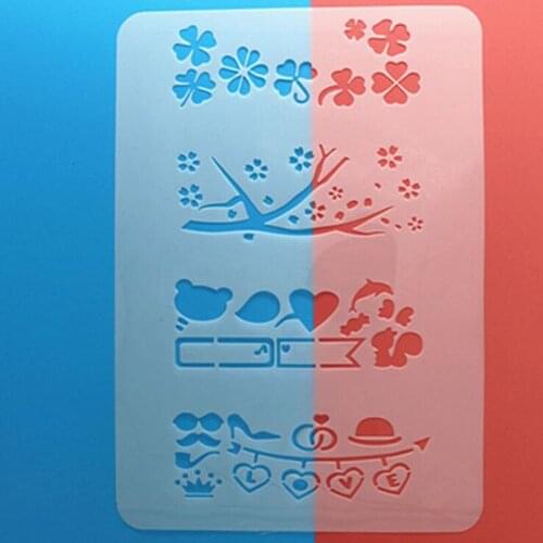 Cartoon Painting Template DIY Layering Stencils Painting Scrapbook Coloring Embossing Album Decorative Card Template Reusable