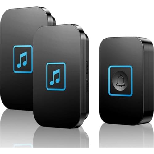 CACAZI Intelligent Wireless Waterproof Doorbell Home LED Light Calling Bell 300M Remote 1 2 Button 1 2 3 Receiver